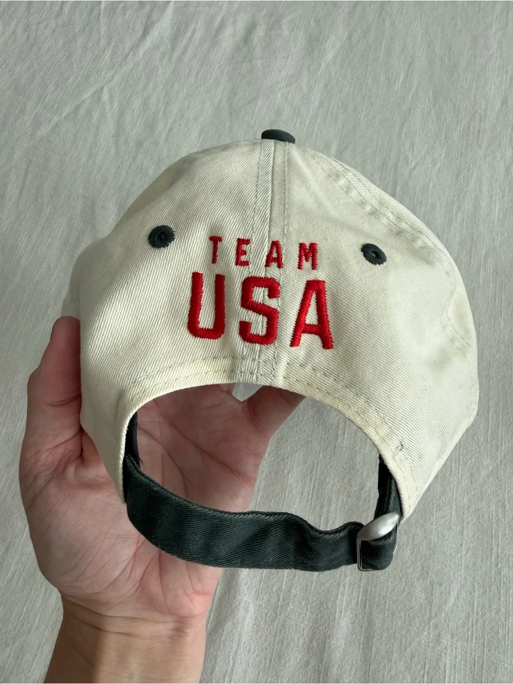 OLYMPIC Team USA Official Merch - Embroidered US Flag and Olympic Rings